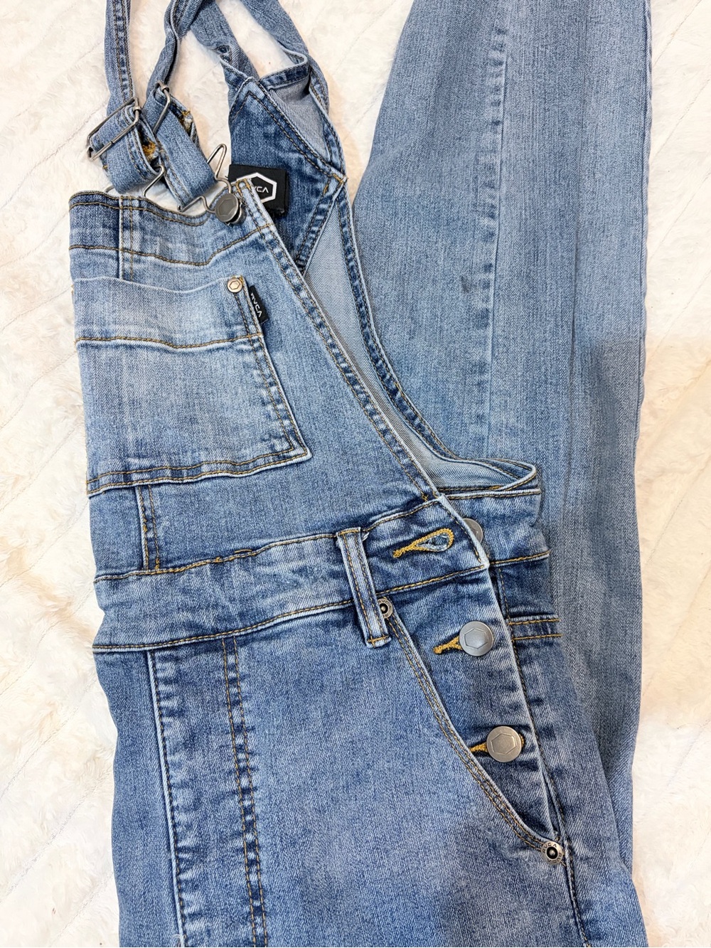 Denim Overalls Jeans - Light Blue Women's Dungarees